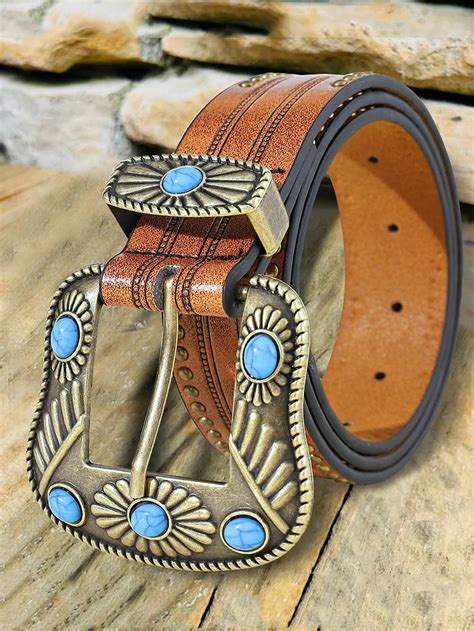 womens western turquoise belt|More.